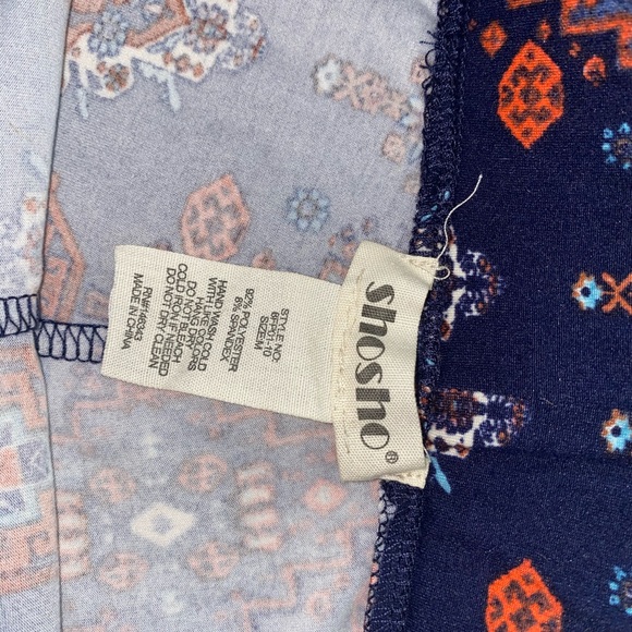 Flare blue and orange funky pants - Picture 2 of 2